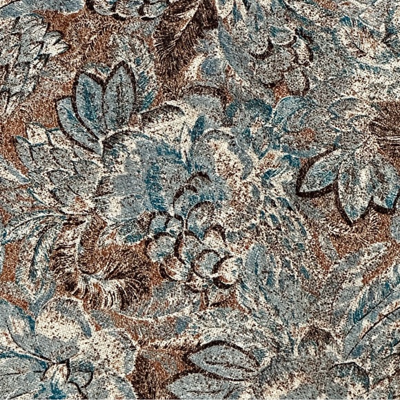 Pykettes Silk Blend Vtg Women Sz 14 80s Open Jacket Blazer Blue Brown Tapestry - Picture 9 of 9